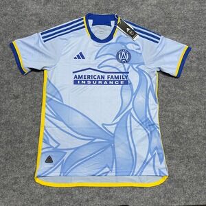 Atlanta United FC Jersey Men Medium Blue Authentic Away Kit Resurgens MLS Soccer
